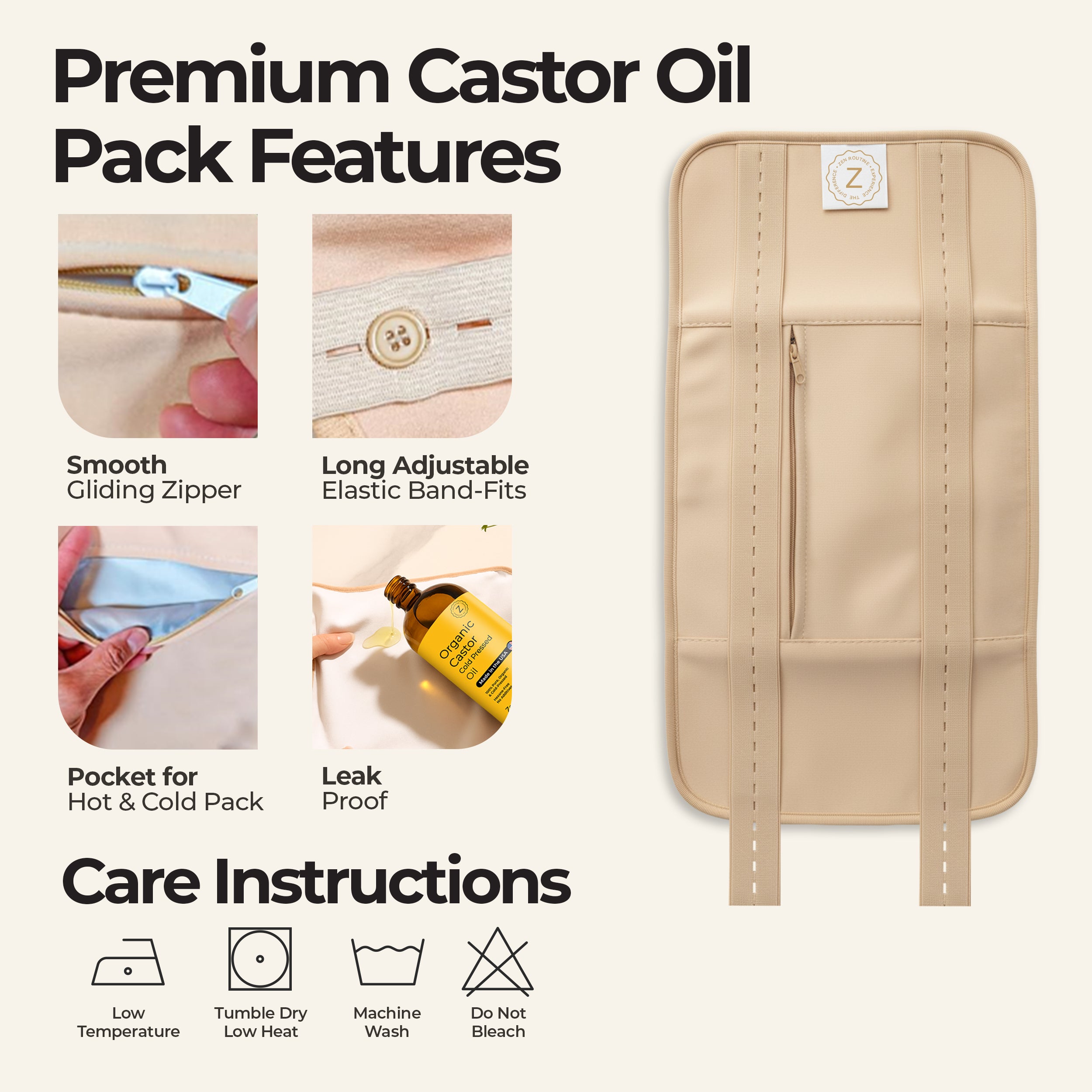 Castor Oil Pack Wrap (Bundle)