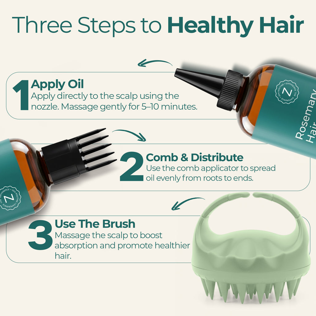 Rosemary Oil + Head Massager (Bundle)