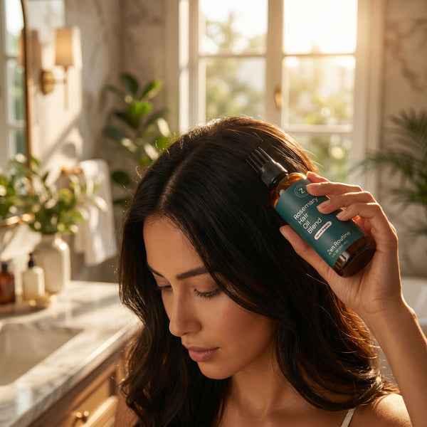 Apply oil to scalp and hair