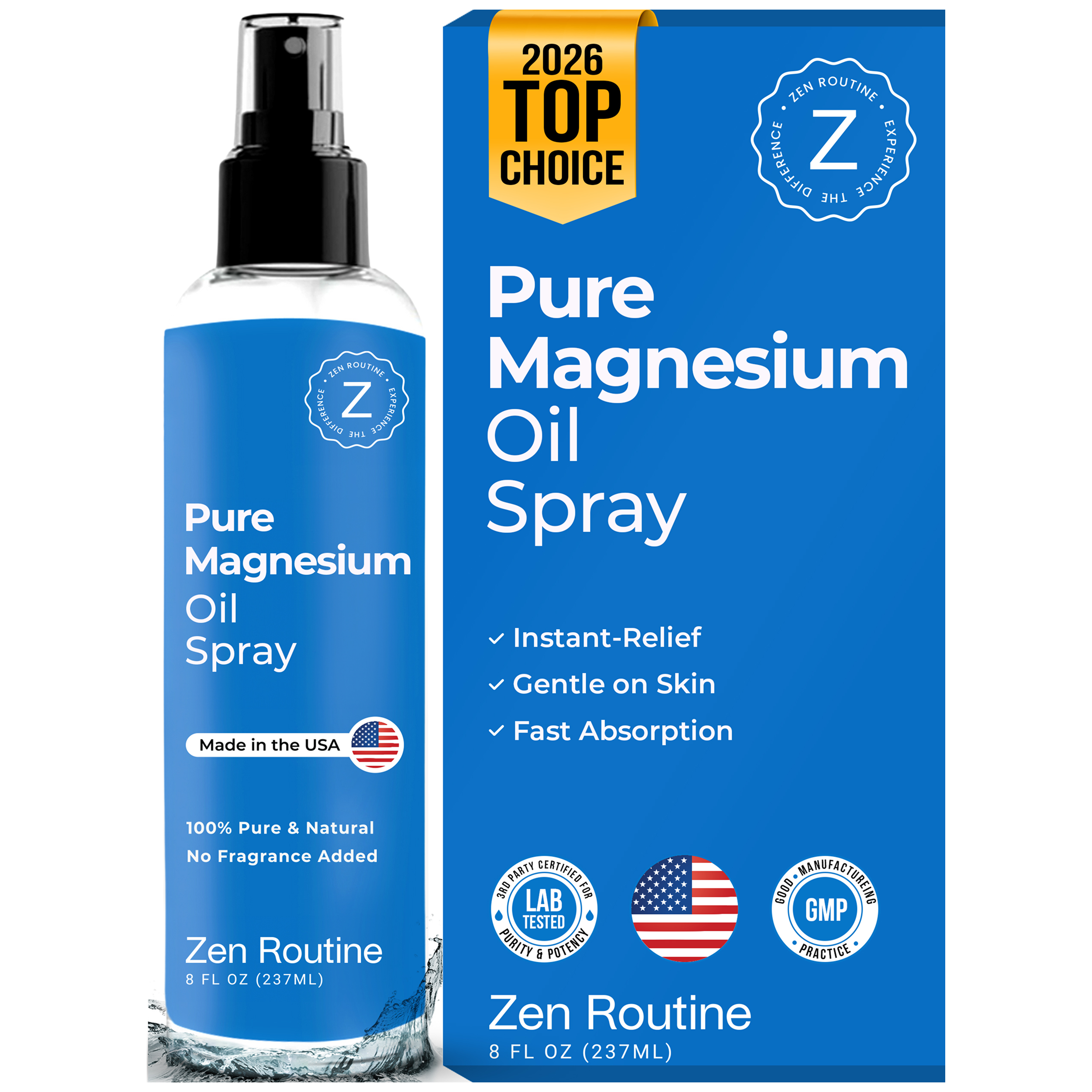 Pure Magnesium Oil Spray 12oz (2-Pack)