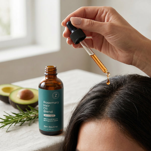 Apply oil to scalp and hair