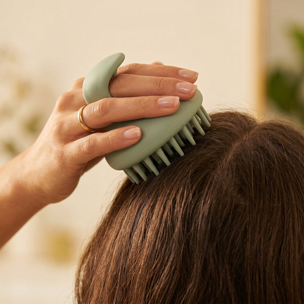 Massage with scalp massager