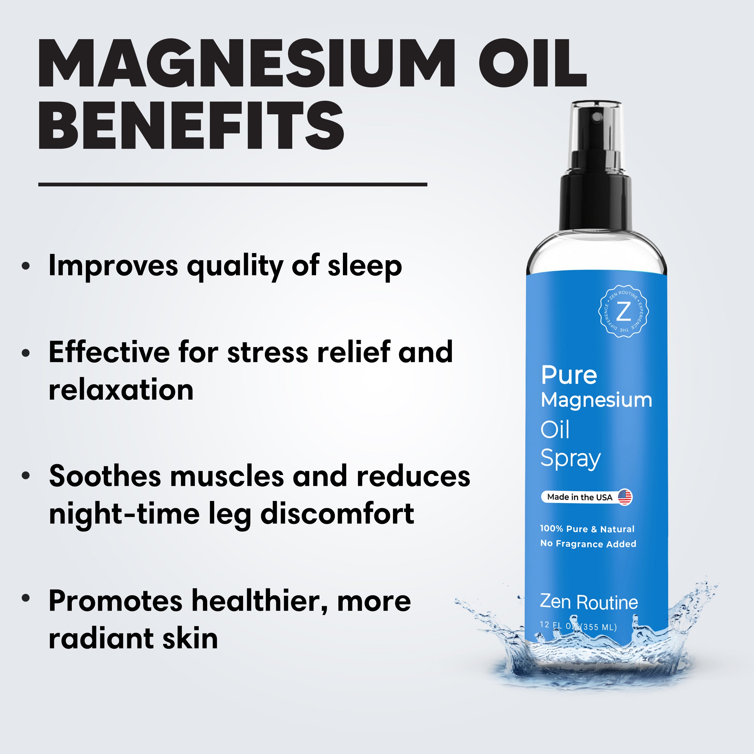Pure Magnesium Oil Spray (12oz)
